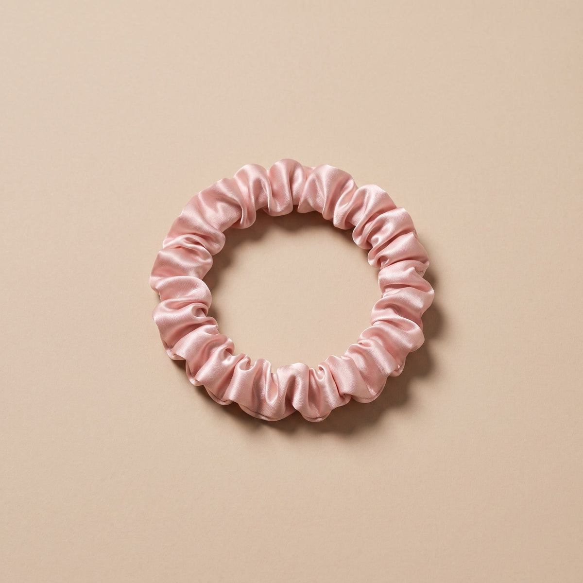 Three slim satin scrunchies